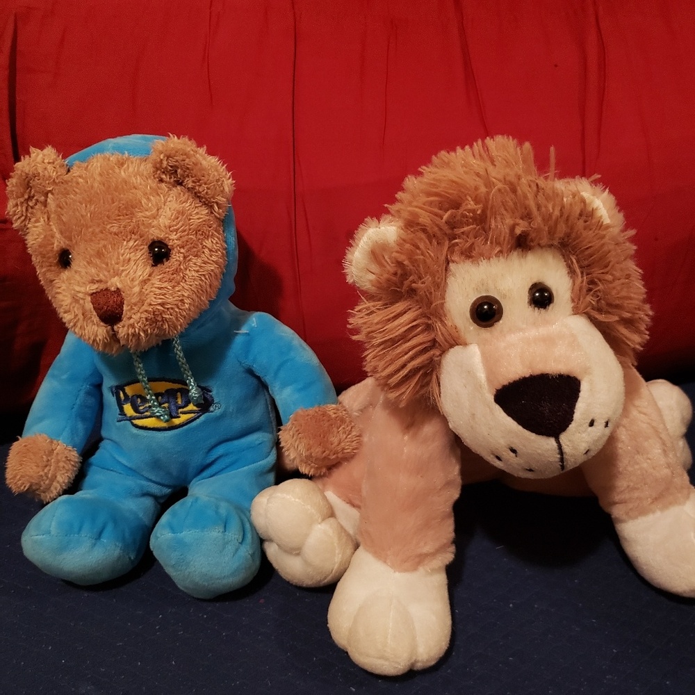 Peeps teddy bear & Lion soft toy plush